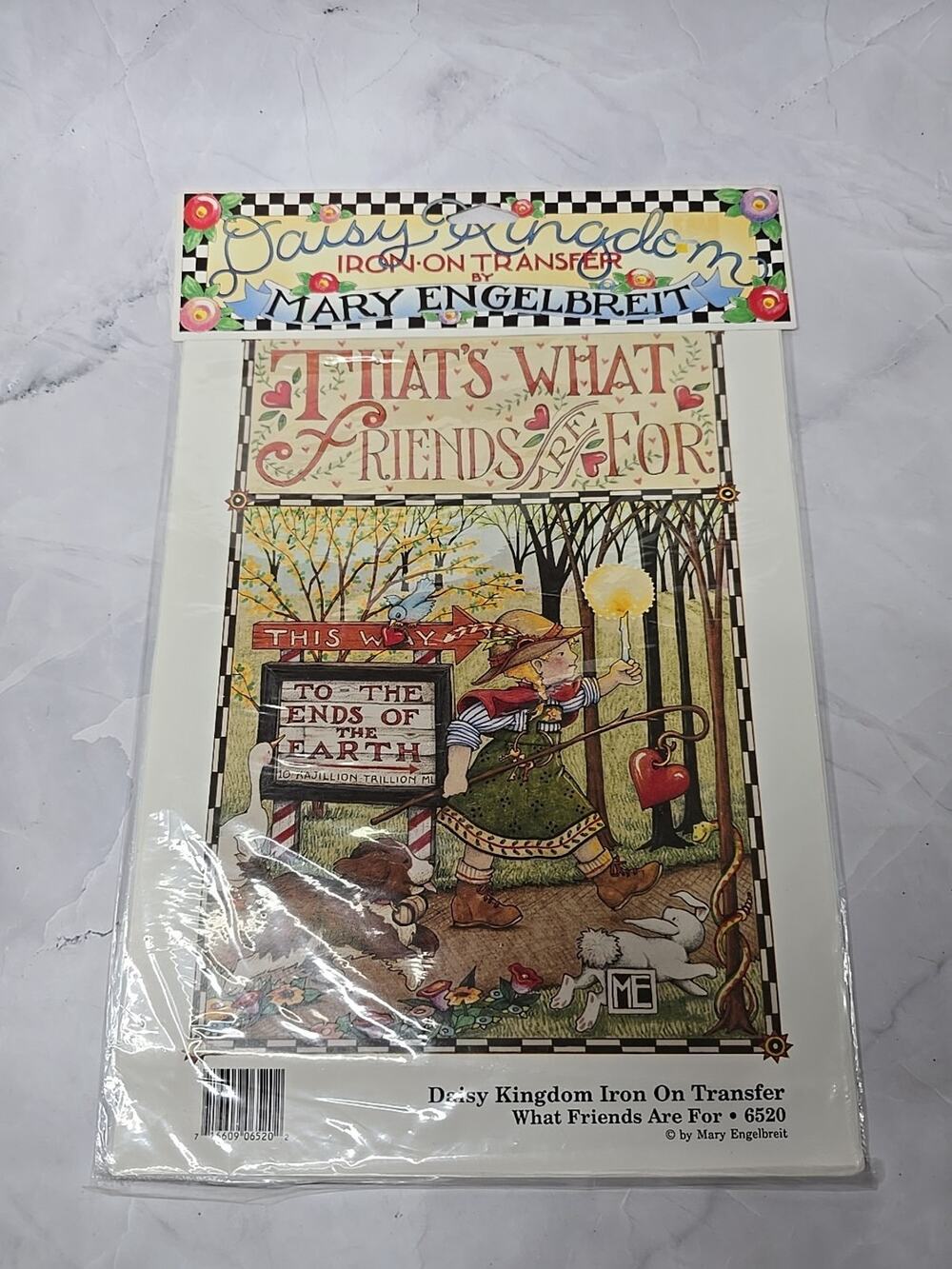 Daisy Kingdom Mary Engelbreit Iron On Transfer What Friends are For Girl Dog